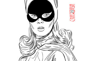 Drawing inspired by the 1967 TV series 'Batman', with Yvonne Craig as Batgirl